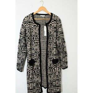 Violet Ruby Cardigan Sweater Duster Long L New